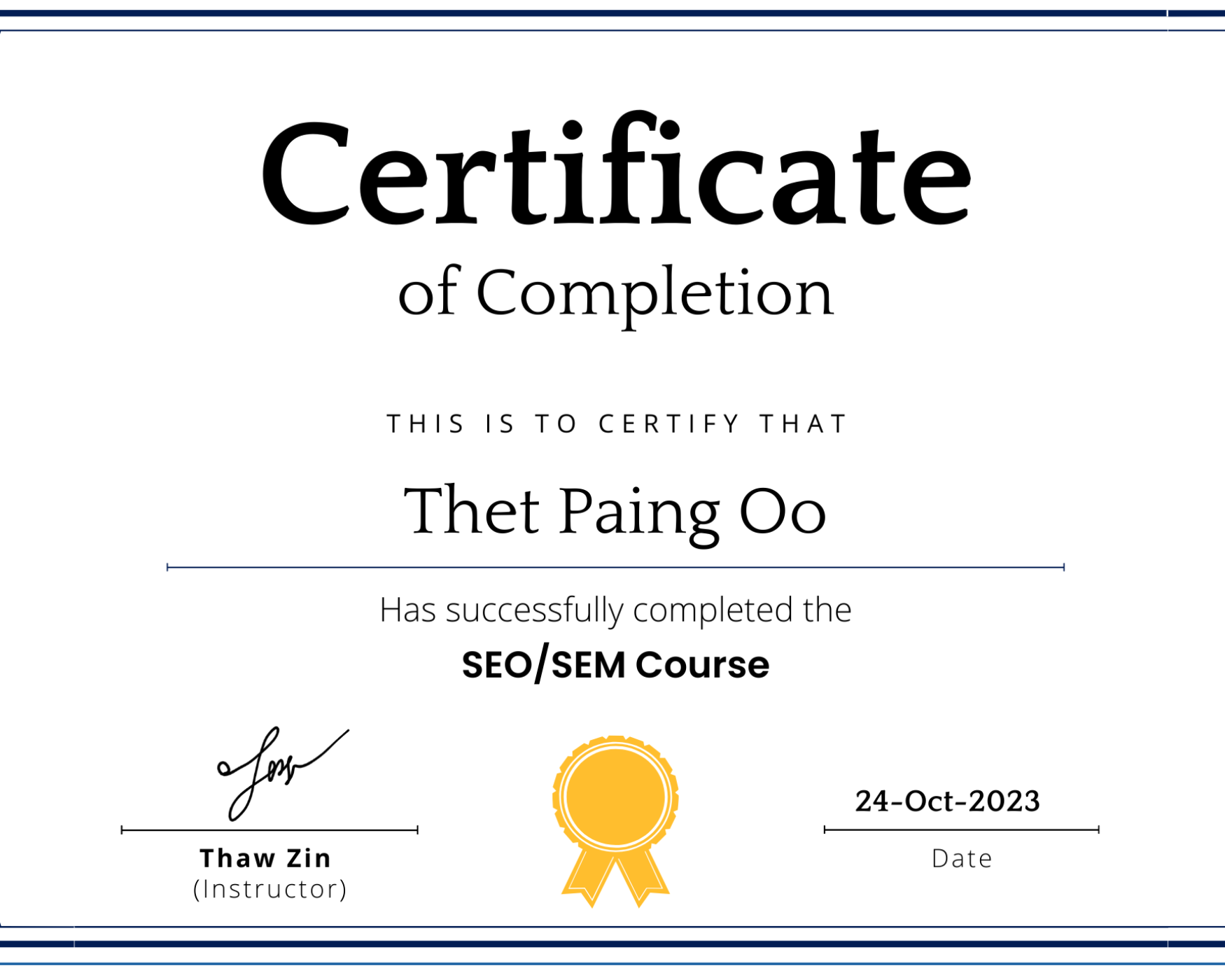 Certificate-Thet Paing Oo